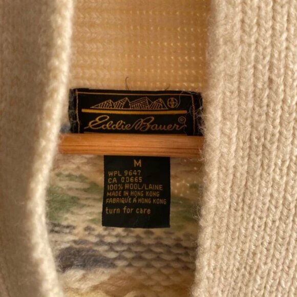 eddie bauer | neutral grandpa sweater | small - Picture 4 of 7